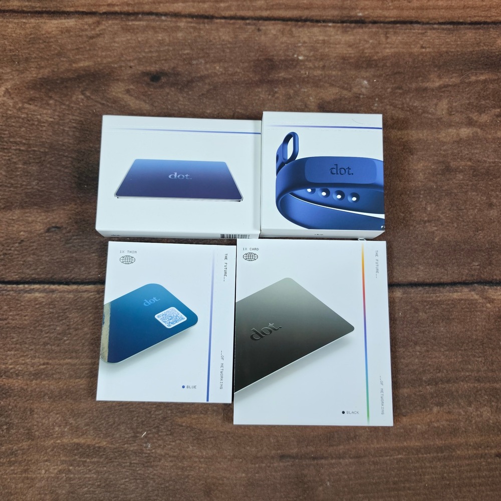Dot Digital Business Card Bundle OS Black Blue New NFC Networking Lot